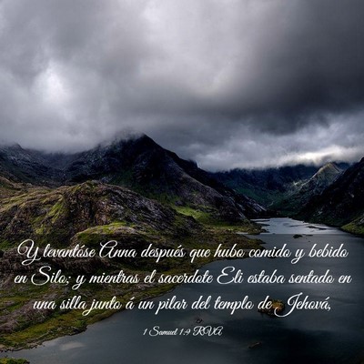 Picture 03 - 1 Samuel 1:9 RVA - Y levantóse Anna después que hubo comido y - Bible Verse Picture