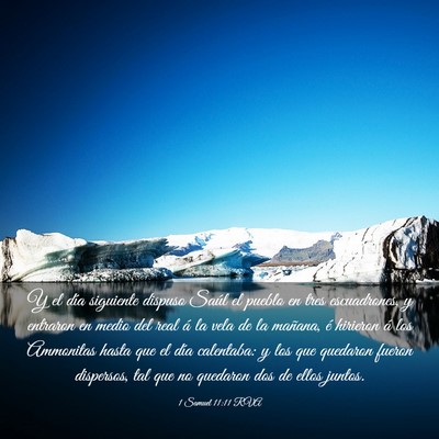 Picture 03 - 1 Samuel 11:11 RVA - Y el día siguiente dispuso Saúl el pueblo en - Bible Verse Picture