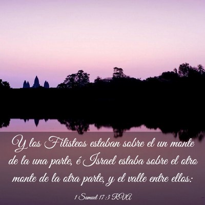 Picture 03 - 1 Samuel 17:3 RVA - Y los Filisteos estaban sobre el un monte de la - Bible Verse Picture