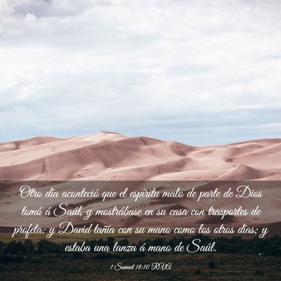 Picture 03 - 1 Samuel 18:10 RVA - Otro día aconteció que el espíritu malo de - Bible Verse Picture