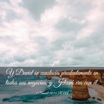 Picture 03 - 1 Samuel 18:14 RVA - Y David se conducía prudentemente en todos sus - Bible Verse Picture