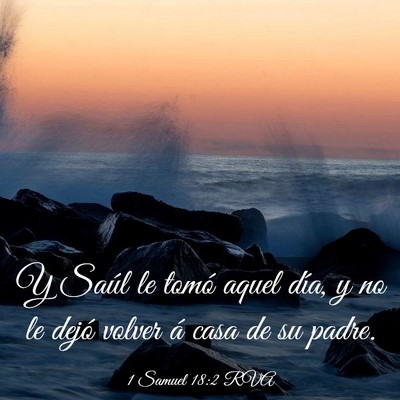 Picture 03 - 1 Samuel 18:2 RVA - Y Saúl le tomó aquel día, y no le dejó volver - Bible Verse Picture