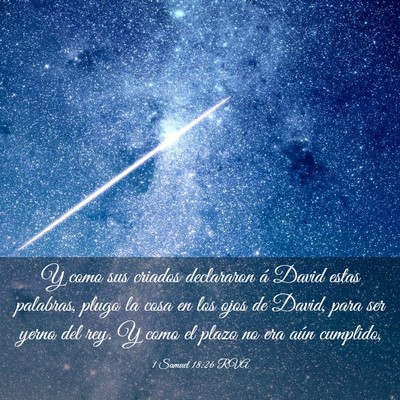 Picture 03 - 1 Samuel 18:26 RVA - Y como sus criados declararon á David estas - Bible Verse Picture