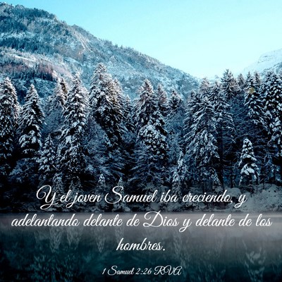 Picture 03 - 1 Samuel 2:26 RVA - Y el joven Samuel iba creciendo, y adelantando - Bible Verse Picture