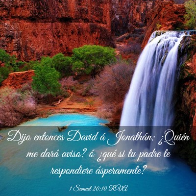 Picture 03 - 1 Samuel 20:10 RVA - Dijo entonces David á Jonathán: ¿Quién me - Bible Verse Picture