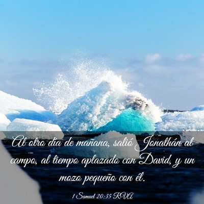 Picture 03 - 1 Samuel 20:35 RVA - Al otro día de mañana, salió Jonathán al - Bible Verse Picture
