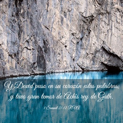 Picture 03 - 1 Samuel 21:12 RVA - Y David puso en su corazón estas palabras, y - Bible Verse Picture
