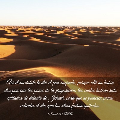Picture 03 - 1 Samuel 21:6 RVA - Así el sacerdote le dió el pan sagrado, porque - Bible Verse Picture