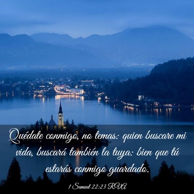 Picture 03 - 1 Samuel 22:23 RVA - Quédate conmigo, no temas: quien buscare mi - Bible Verse Picture