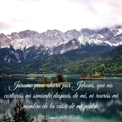 Picture 03 - 1 Samuel 24:21 RVA - Júrame pues ahora por Jehová, que no cortarás - Bible Verse Picture
