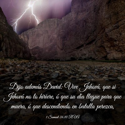 Picture 03 - 1 Samuel 26:10 RVA - Dijo además David: Vive Jehová, que si Jehová - Bible Verse Picture