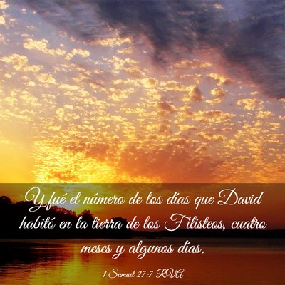 Picture 03 - 1 Samuel 27:7 RVA - Y fué el número de los días que David habitó - Bible Verse Picture