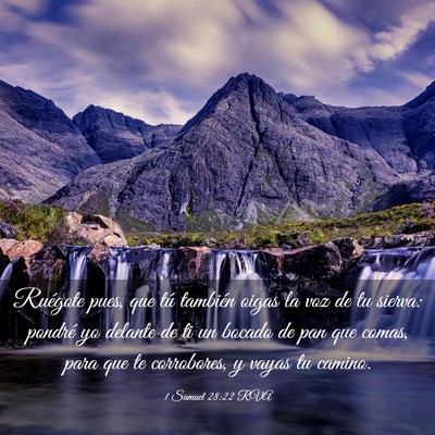 Picture 03 - 1 Samuel 28:22 RVA - Ruégote pues, que tú también oigas la voz de - Bible Verse Picture