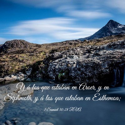 Picture 03 - 1 Samuel 30:28 RVA - Y á los que estaban en Aroer, y en Siphmoth, y - Bible Verse Picture