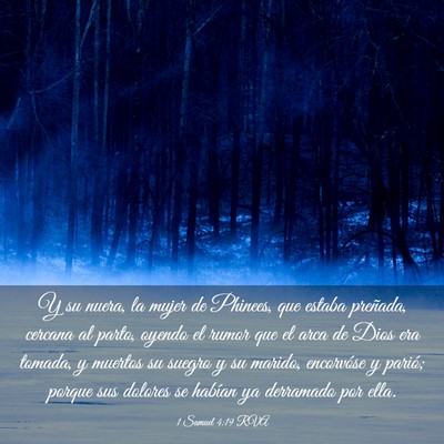 Picture 03 - 1 Samuel 4:19 RVA - Y su nuera, la mujer de Phinees, que estaba - Bible Verse Picture