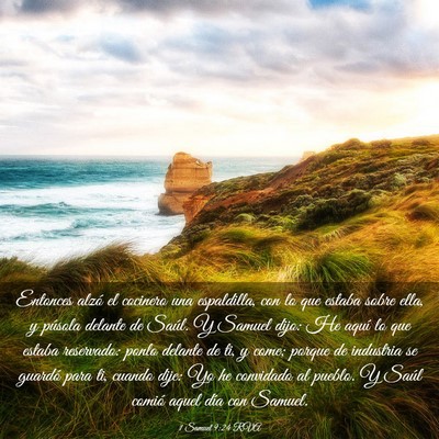 Picture 03 - 1 Samuel 9:24 RVA - Entonces alzó el cocinero una espaldilla, con lo - Bible Verse Picture