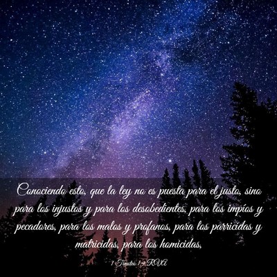 Picture 03 - 1 Timoteo 1:9 RVA - Conociendo esto, que la ley no es puesta para el - Bible Verse Picture