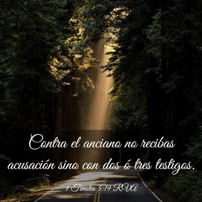 Picture 03 - 1 Timoteo 5:19 RVA - Contra el anciano no recibas acusación sino con - Bible Verse Picture