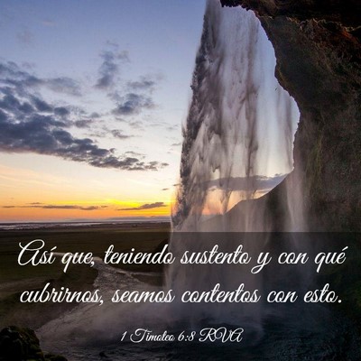 Picture 03 - 1 Timoteo 6:8 RVA - Así que, teniendo sustento y con qué cubrirnos, - Bible Verse Picture