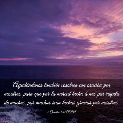 Picture 03 - 2 Corintios 1:11 RVA - Ayudándonos también vosotros con oración por - Bible Verse Picture
