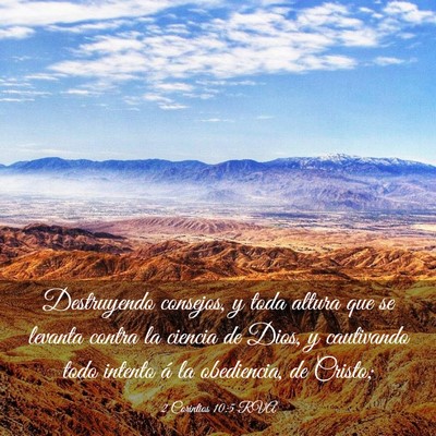 Picture 03 - 2 Corintios 10:5 RVA - Destruyendo consejos, y toda altura que se - Bible Verse Picture
