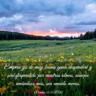 Picture 03 - 2 Corintios 12:15 RVA - Empero yo de muy buena gana despenderé y seré - Bible Verse Picture