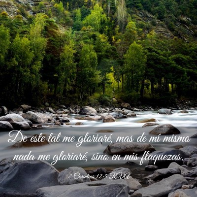 Picture 03 - 2 Corintios 12:5 RVA - De este tal me gloriaré, mas de mí mismo nada - Bible Verse Picture