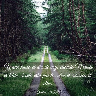 Picture 03 - 2 Corintios 3:15 RVA - Y aun hasta el día de hoy, cuando Moisés es - Bible Verse Picture