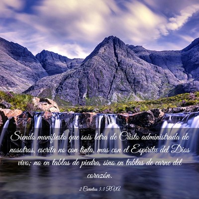 Picture 03 - 2 Corintios 3:3 RVA - Siendo manifiesto que sois letra de Cristo - Bible Verse Picture