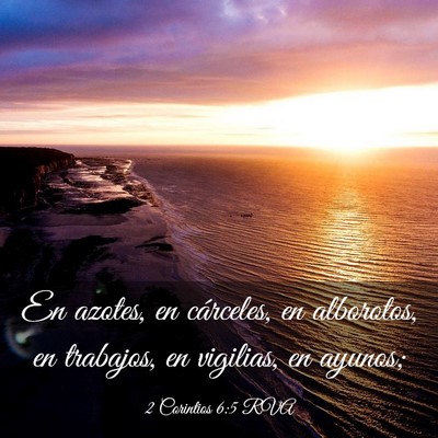 Picture 03 - 2 Corintios 6:5 RVA - En azotes, en cárceles, en alborotos, en - Bible Verse Picture