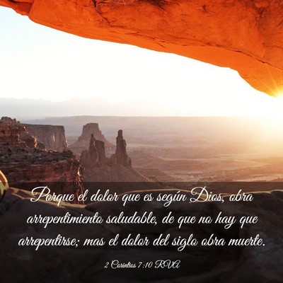 Picture 03 - 2 Corintios 7:10 RVA - Porque el dolor que es según Dios, obra - Bible Verse Picture