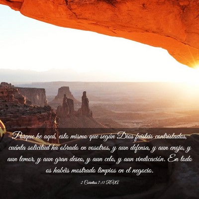 Picture 03 - 2 Corintios 7:11 RVA - Porque he aquí, esto mismo que según Dios - Bible Verse Picture