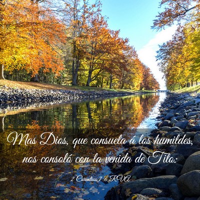 Picture 03 - 2 Corintios 7:6 RVA - Mas Dios, que consuela á los humildes, nos - Bible Verse Picture