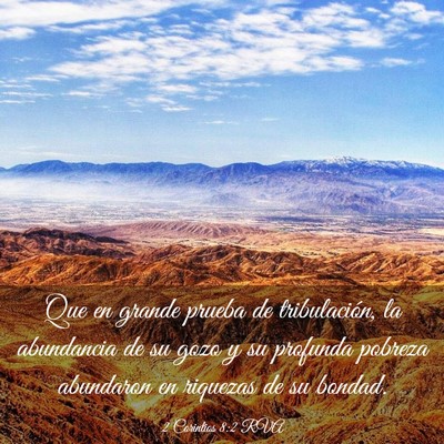 Picture 03 - 2 Corintios 8:2 RVA - Que en grande prueba de tribulación, la - Bible Verse Picture