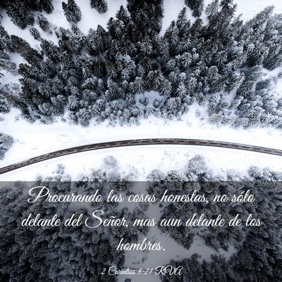 Picture 03 - 2 Corintios 8:21 RVA - Procurando las cosas honestas, no sólo delante - Bible Verse Picture