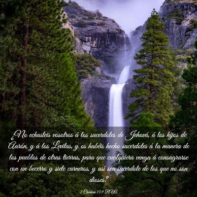 Picture 03 - 2 Crónicas 13:9 RVA - ¿No echasteis vosotros á los sacerdotes de - Bible Verse Picture