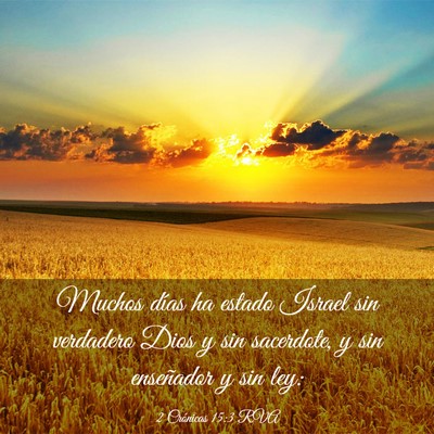 Picture 03 - 2 Crónicas 15:3 RVA - Muchos días ha estado Israel sin verdadero Dios - Bible Verse Picture