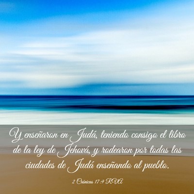Picture 03 - 2 Crónicas 17:9 RVA - Y enseñaron en Judá, teniendo consigo el libro - Bible Verse Picture