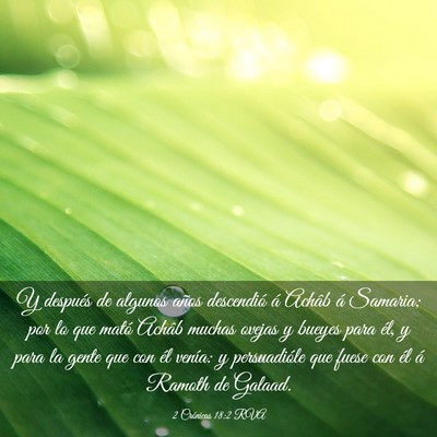 Picture 03 - 2 Crónicas 18:2 RVA - Y después de algunos años descendió á Achâb - Bible Verse Picture
