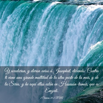 Picture 03 - 2 Crónicas 20:2 RVA - Y acudieron, y dieron aviso á Josaphat, - Bible Verse Picture