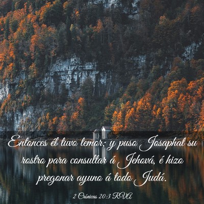 Picture 03 - 2 Crónicas 20:3 RVA - Entonces él tuvo temor; y puso Josaphat su - Bible Verse Picture