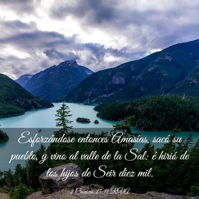 Picture 03 - 2 Crónicas 25:11 RVA - Esforzándose entonces Amasías, sacó su pueblo, - Bible Verse Picture