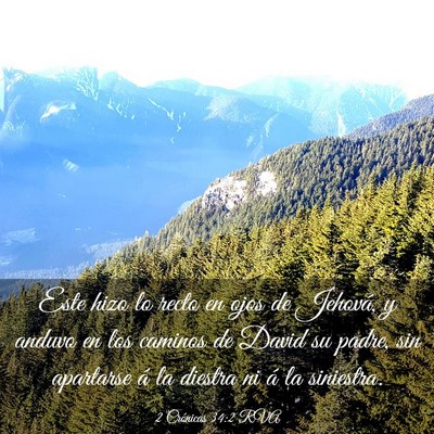 Picture 03 - 2 Crónicas 34:2 RVA - Este hizo lo recto en ojos de Jehová, y anduvo - Bible Verse Picture