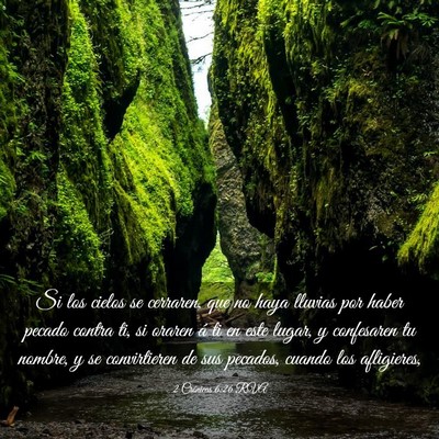 Picture 03 - 2 Crónicas 6:26 RVA - Si los cielos se cerraren, que no haya lluvias - Bible Verse Picture