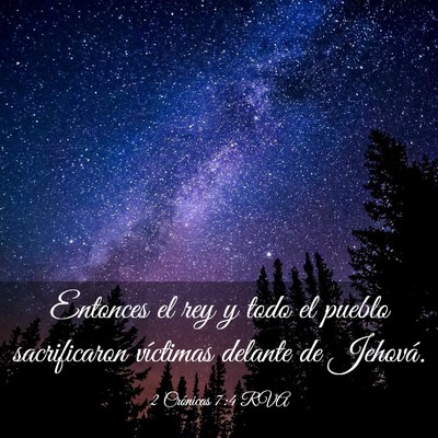 Picture 03 - 2 Crónicas 7:4 RVA - Entonces el rey y todo el pueblo sacrificaron - Bible Verse Picture