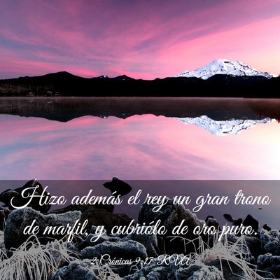 Picture 03 - 2 Crónicas 9:17 RVA - Hizo además el rey un gran trono de marfil, y - Bible Verse Picture