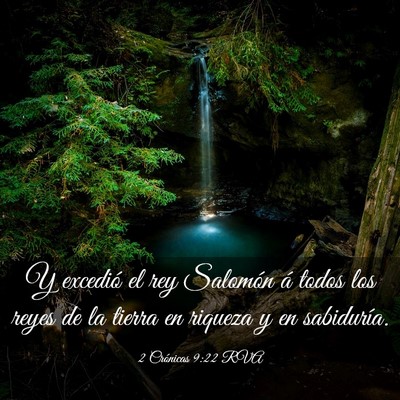 Picture 03 - 2 Crónicas 9:22 RVA - Y excedió el rey Salomón á todos los reyes de - Bible Verse Picture