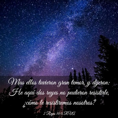 Picture 03 - 2 Reyes 10:4 RVA - Mas ellos tuvieron gran temor, y dijeron: He - Bible Verse Picture
