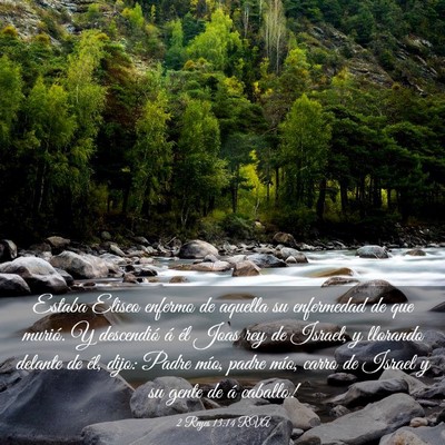 Picture 03 - 2 Reyes 13:14 RVA - Estaba Eliseo enfermo de aquella su enfermedad de - Bible Verse Picture