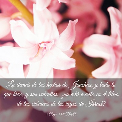 Picture 03 - 2 Reyes 13:8 RVA - Lo demás de los hechos de Joachâz, y todo lo - Bible Verse Picture
